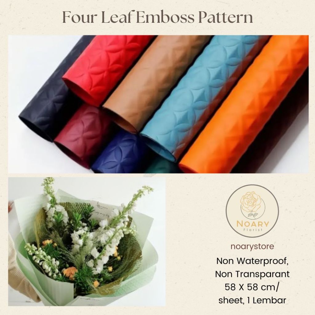 

FOUR LEAF EMBOSS PATTERN / Kertas Buket