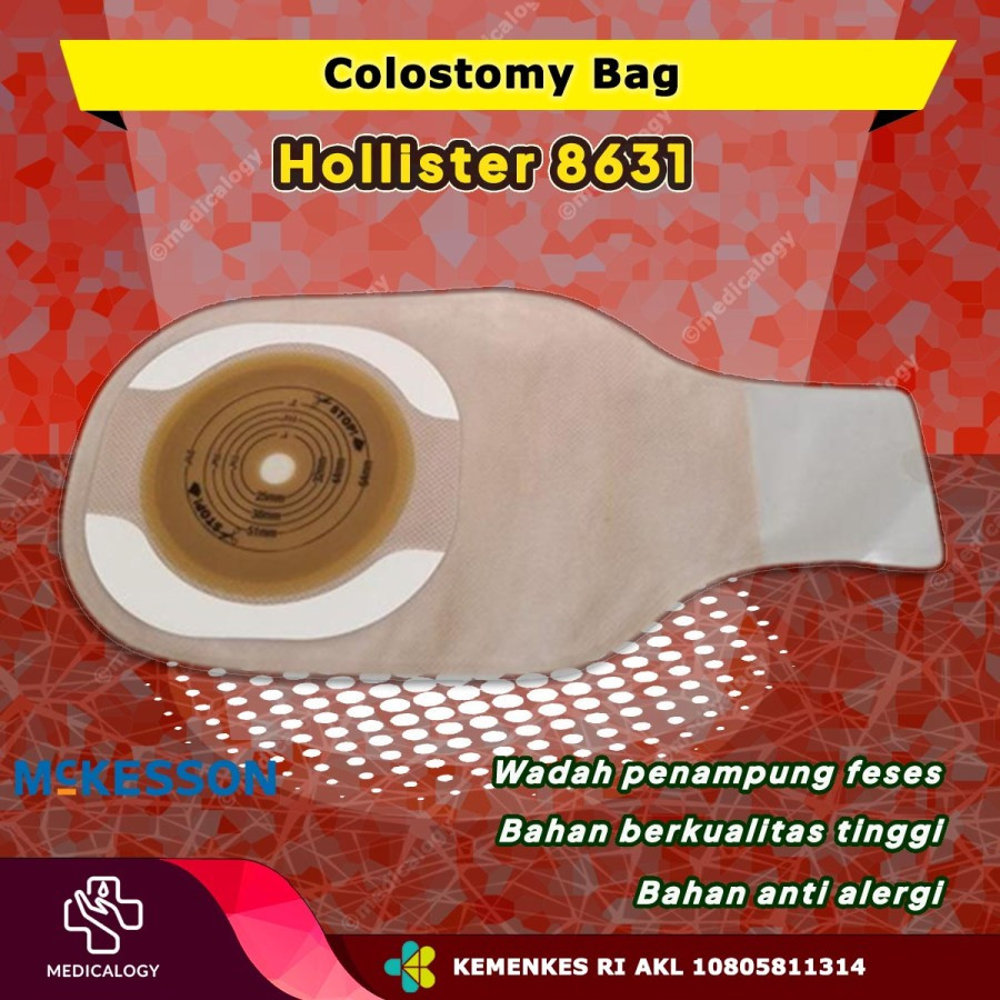 Hollister Colostomy Bag tipe 8631 per Pcs