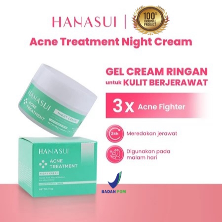 Cream malam hanasui Anti Acne / Night Cream Glowing Acne Treatment