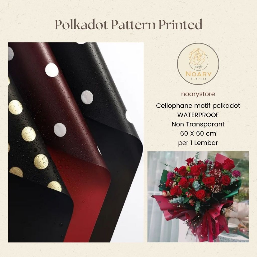 

POLKADOT PATTERN PRINTED / Kertas Buket