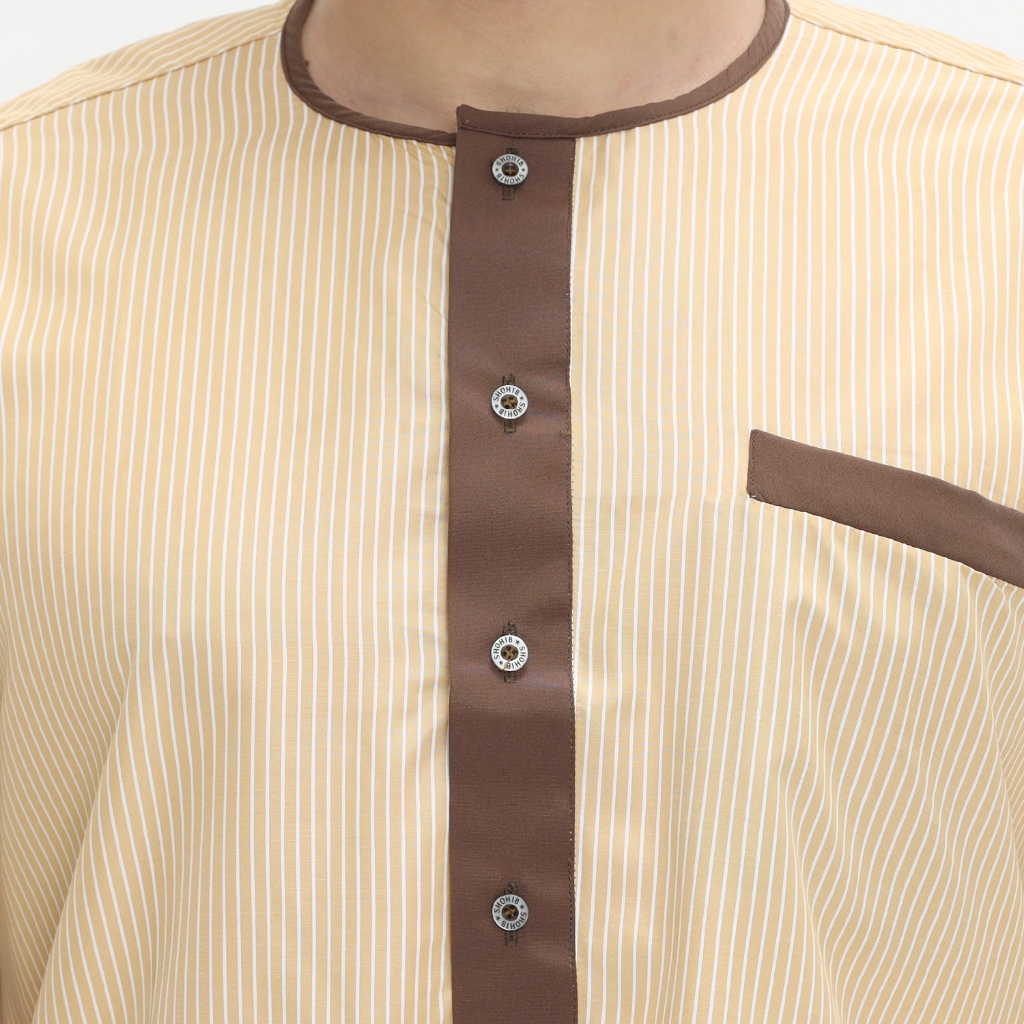 FAVORIT SHOHIB GAMIS PRIA DUBAI LIRIS LENGAN PENDEK KEKINIAN