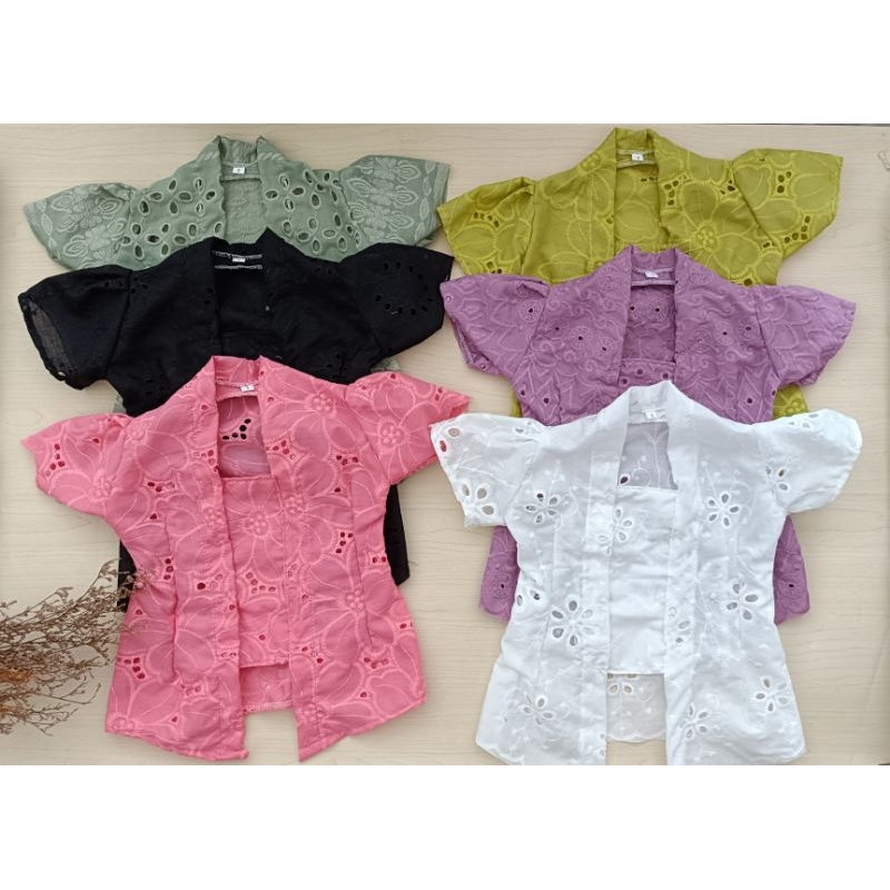 kebaya anak / katun bordir / kebaya katun bordir
