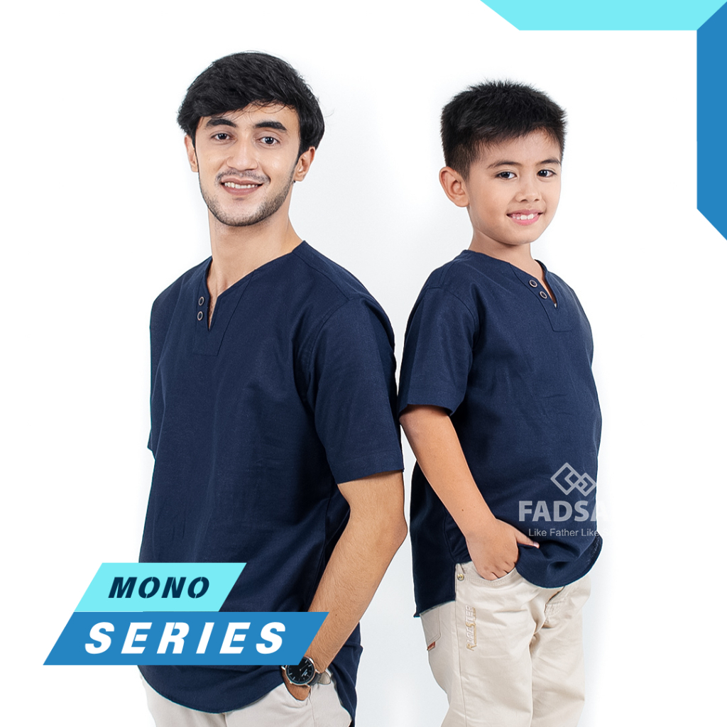 Koko Muslim Pria Dewasa Lengan Pendek Terbaru Kekinian Mono Series FADSAN