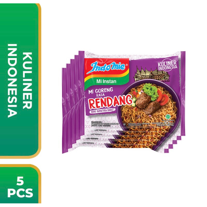 

Indomie goreng rasa rendang per 5 pcs