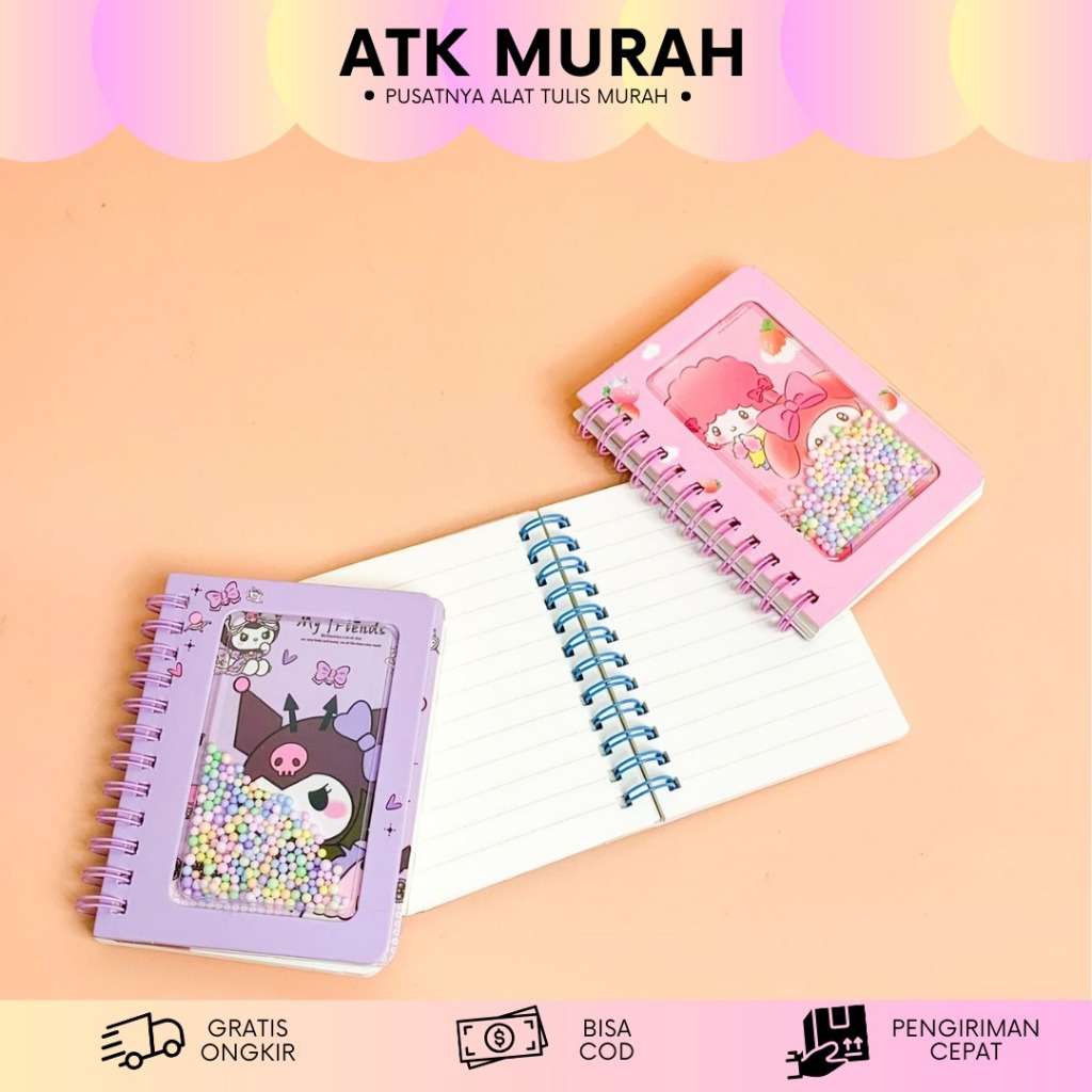 

BINDER A7 BUKU BOLA MANIK WARNA-WARNI SANRIO BK-1258 BARU BINDER MANIK LUCU GEMAS KEKINIA