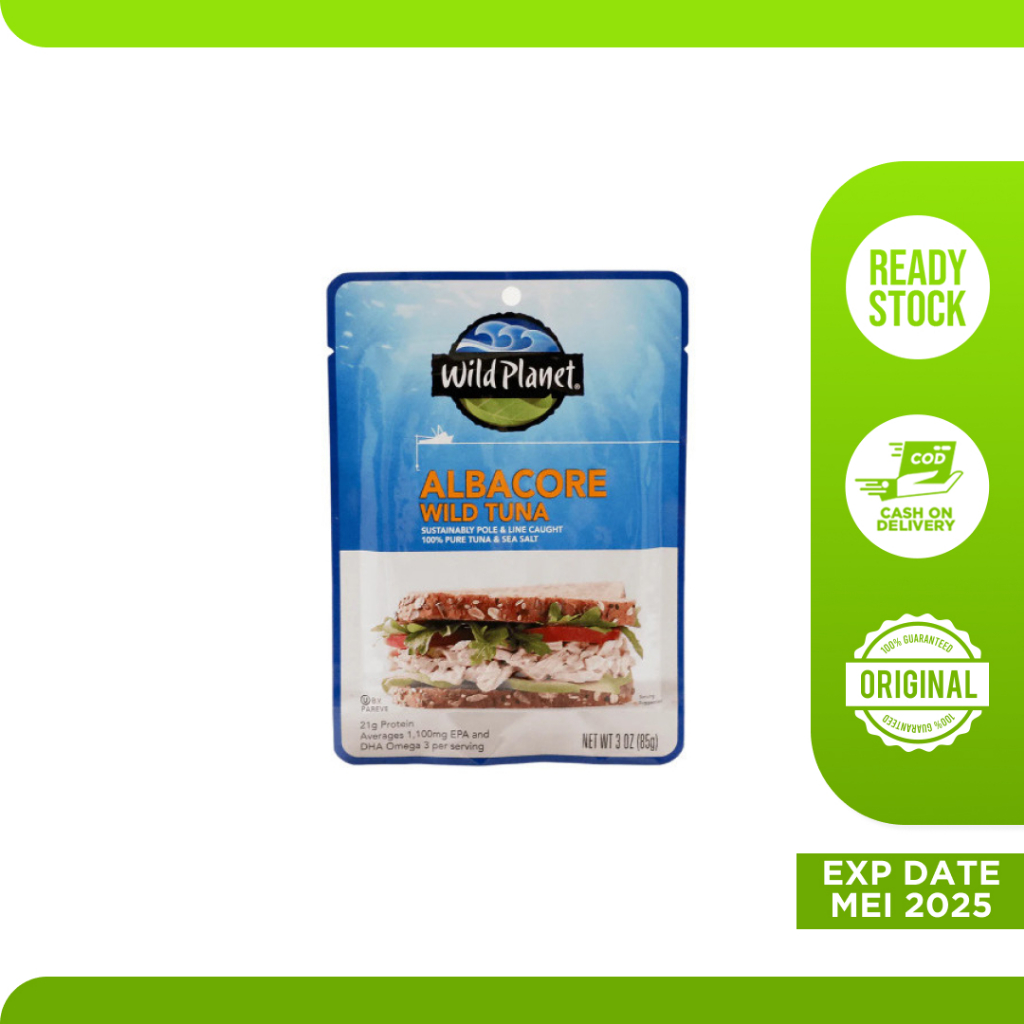 

Ikan Tuna Putih Kaleng Siap Saji Wild Planet Pacific Northwest 100% Wild Albacore Tuna with Sea Salt 85g