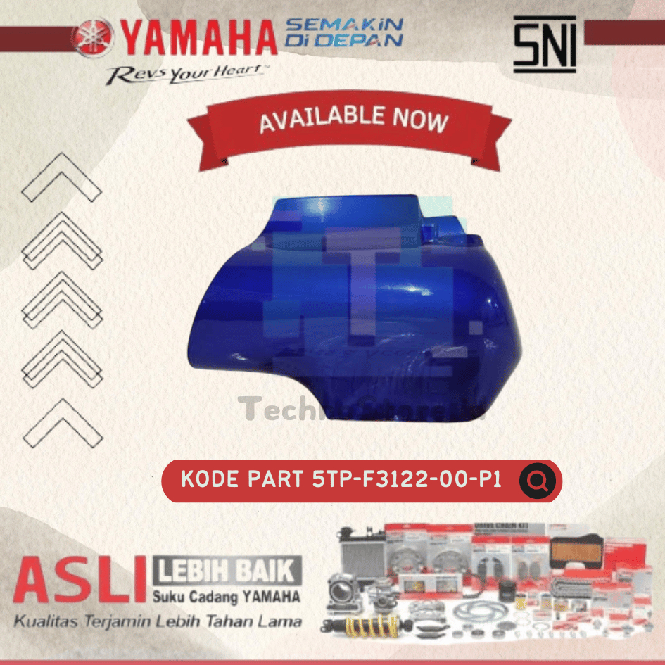 Tutup Shockbreaker Depan Kiri Jupiter Z Biru ORIGINAL YAMAHA 5TP-F3122-00-P1