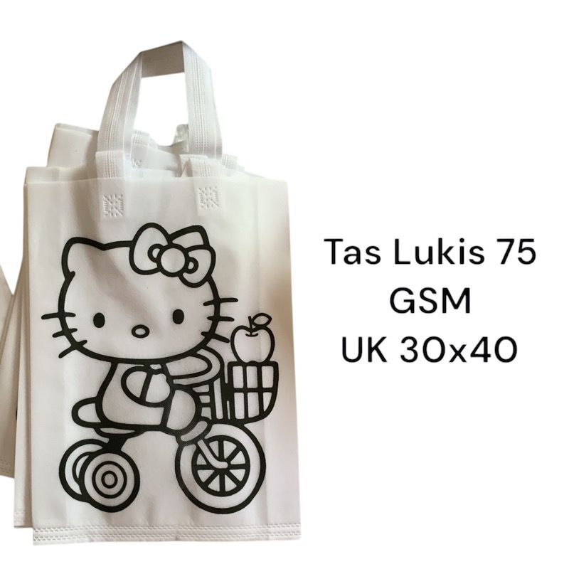 

(1pcs) Tas Mewarnai 75 GSM / Tas Spunbound uk 30x40 / Tas Lukis Mewarnai Anak