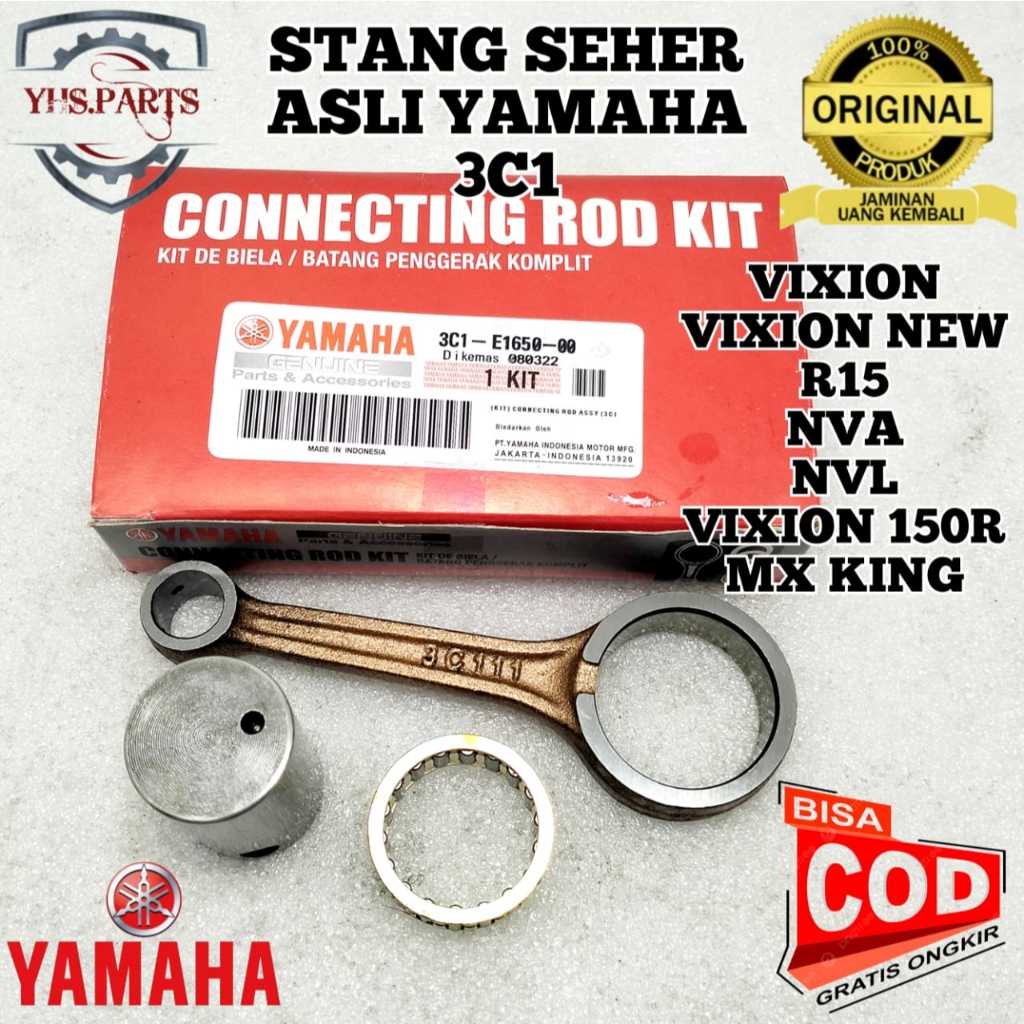 ASLI ORIGINAL STANG SEHER PISTON YAMAHA YGP 3C1 VIXION OLD NEW LAMA R15 150R MX KING NVA NVL