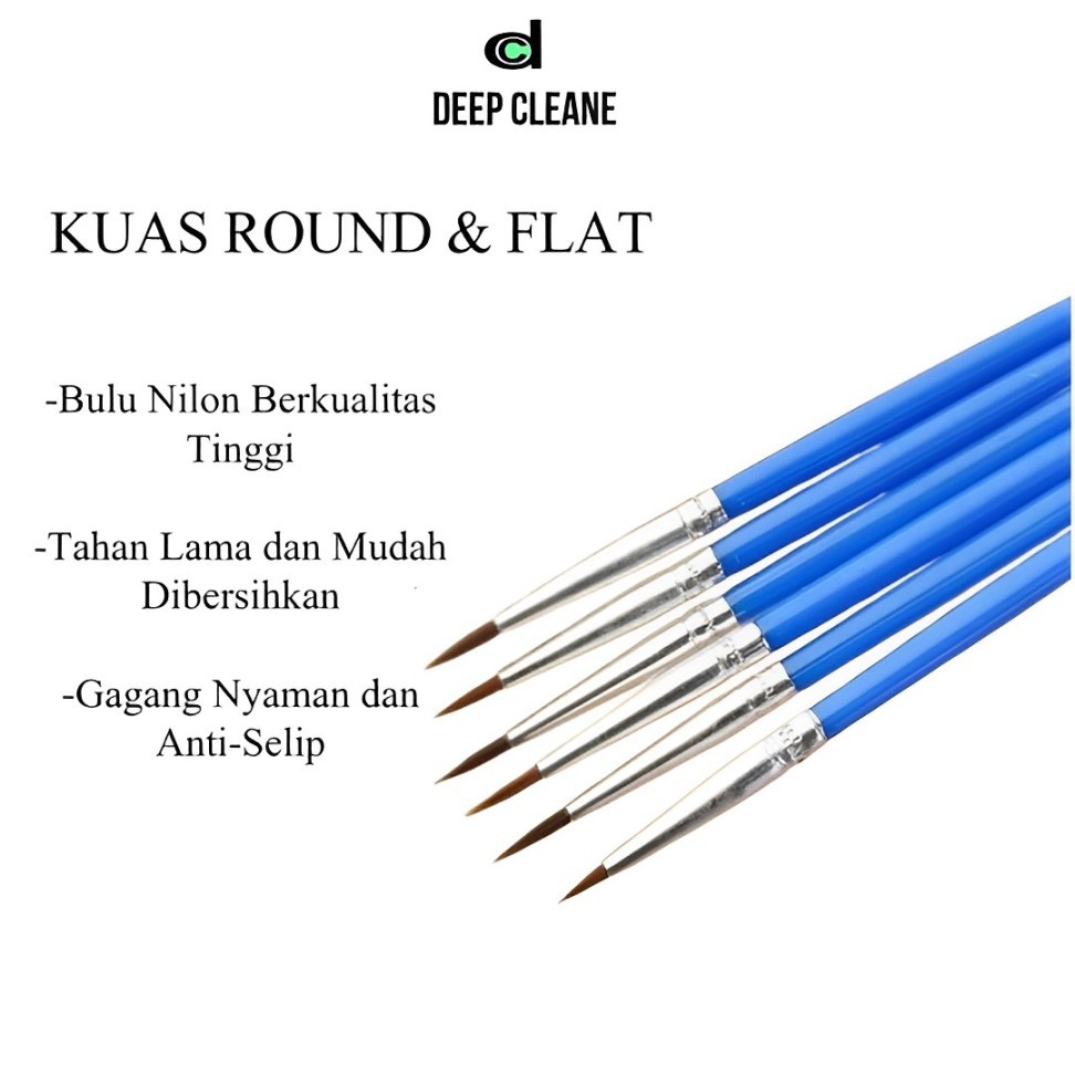 

Kuas Lukis Cat Air Minyak Brush Art Painting Lukis Kecil Lancip Pipih Cat Akrilik