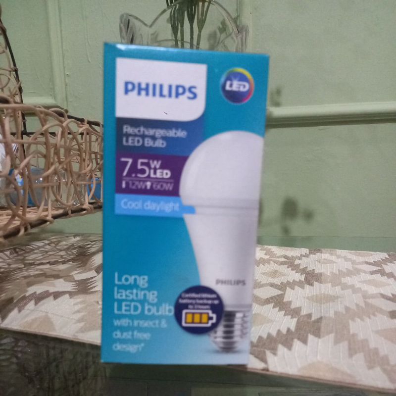 lampu philips emergency / rechargeable 7.5 watt