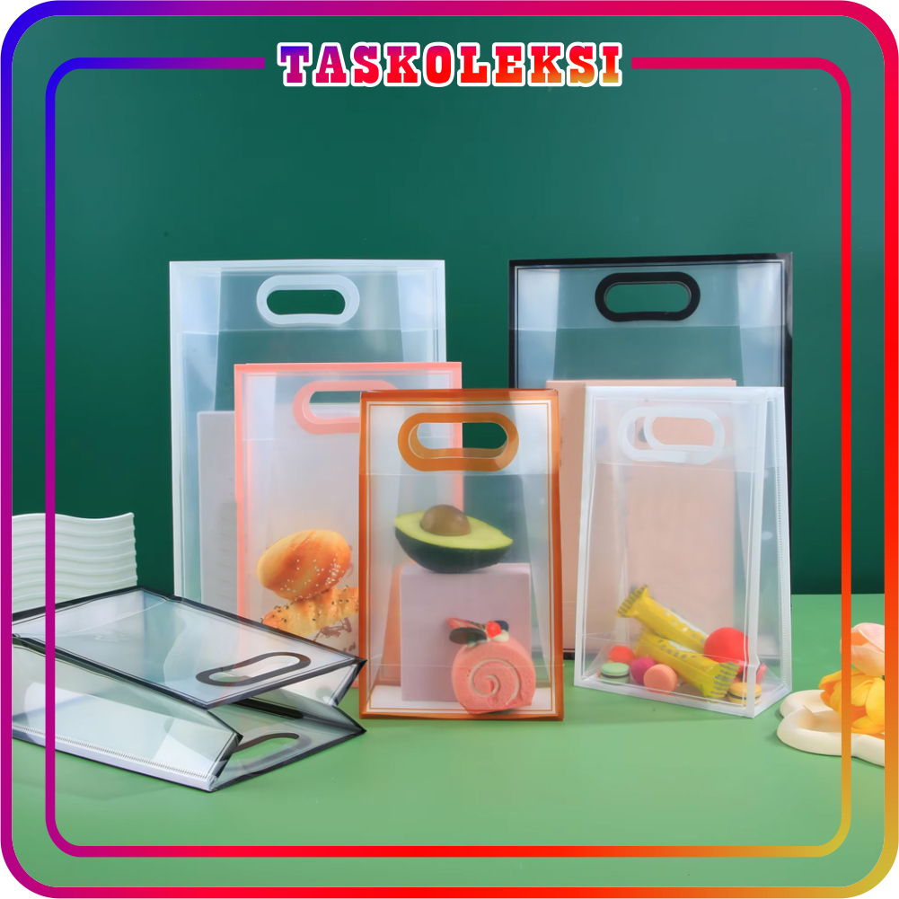 

☛TK☚ TAS MIKA GOODIE BAG DOFF TRANSPARANT HAMPERS ULANG TAHUN HADIAH R1182