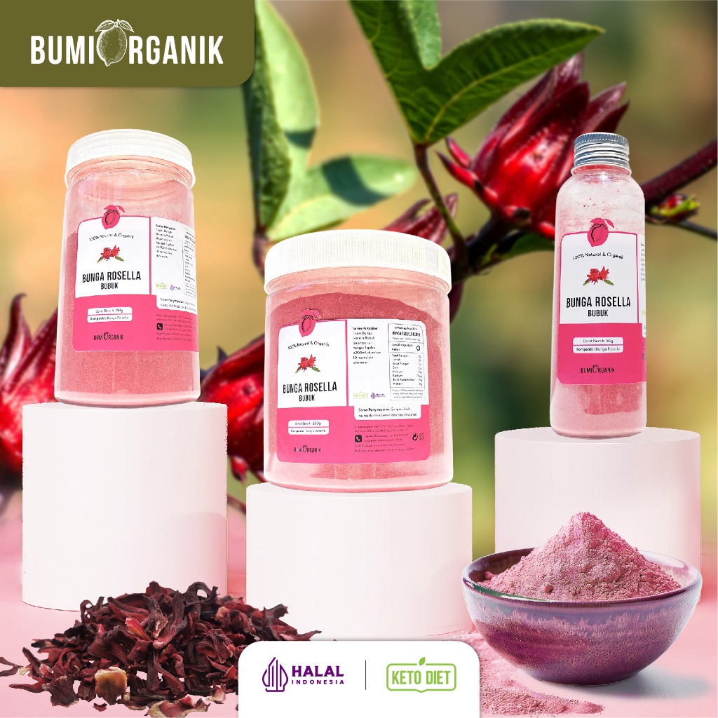 

EKSTRAK BUNGA ROSELLA BUBUK MURNI TANPA CAMPURAN 100% ORIGINAL 150G 250G ROSELLA MERAH BUBUK MURAH ALAMI / ROSELLA UNGU PREMIUM HIBISCUS PURE POWDER BUNGA ROSELLA TEA / ROSELA MERAH KERING / NUTRIFARM BRAGG DARI BUMI GEMELI LEMOVITA OFFICIAL BEORGANIK