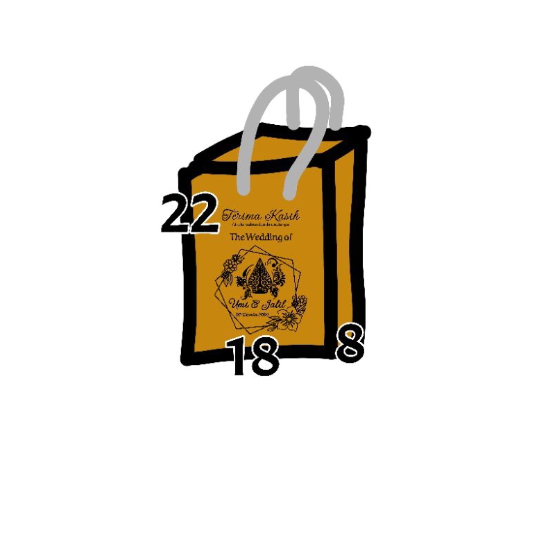 

paperbag 18 x 8 x 22 sablon