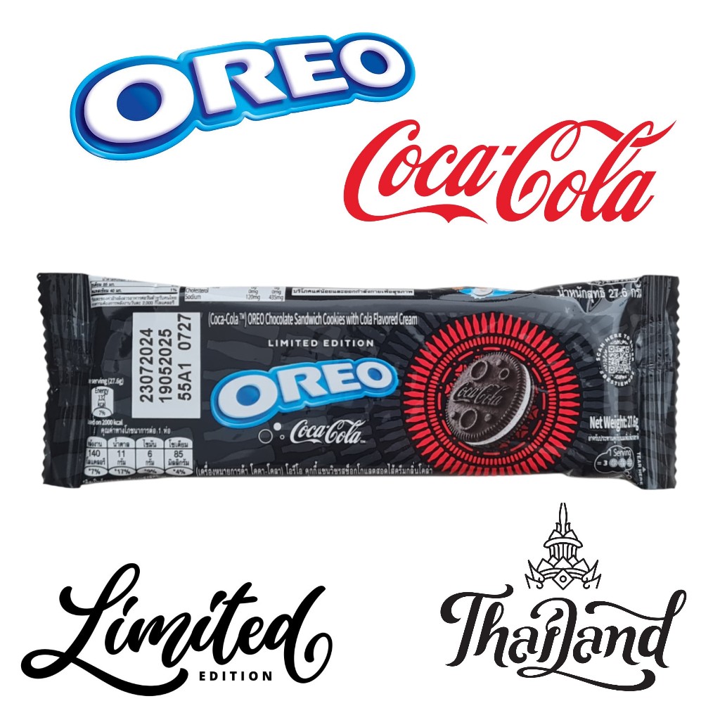 

OREO x COCA COLA THAILAND LIMITED EDITION 27.6g (1 PAK ISI 3PCS) ORIGINAL