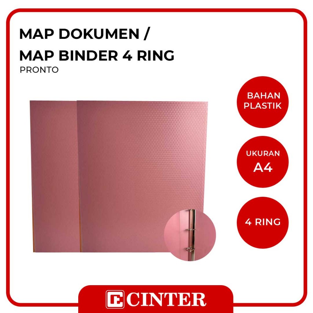 

PRONTO - MAP DOKUMEN / MAP PENYIMPANAN DOKUMEN / MAP BINDER 4 RING RB 805 UKURAN A4