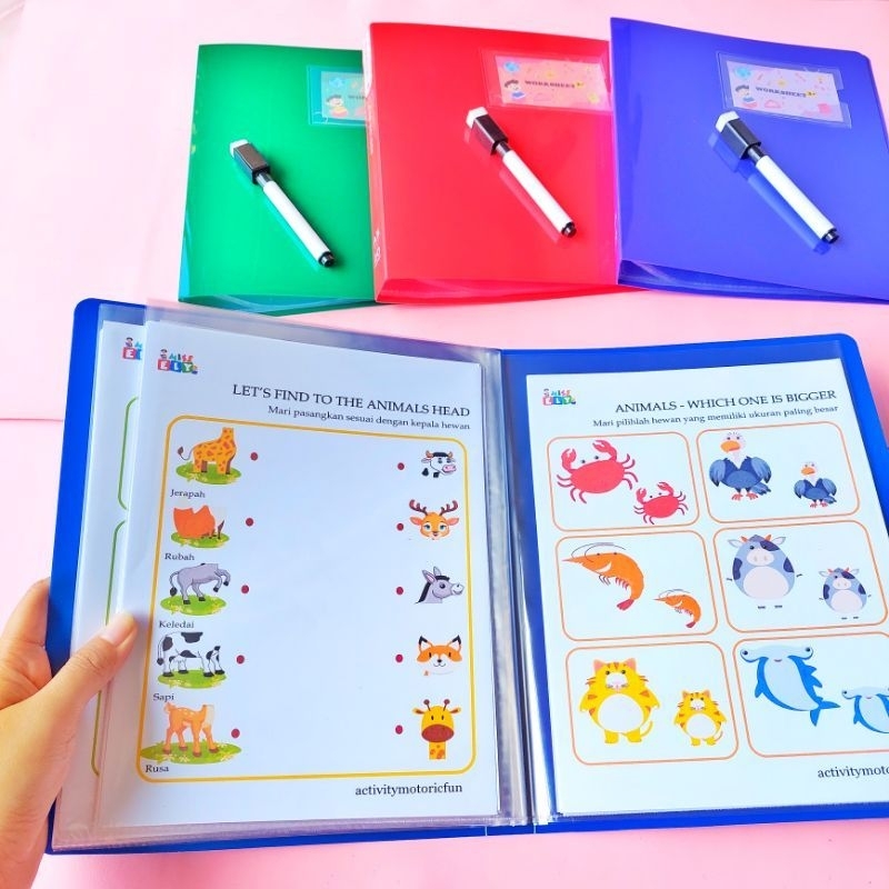 

Worksheet Activity Toddler 2-4 Tahun Wipe and Clean Bonus Spidol