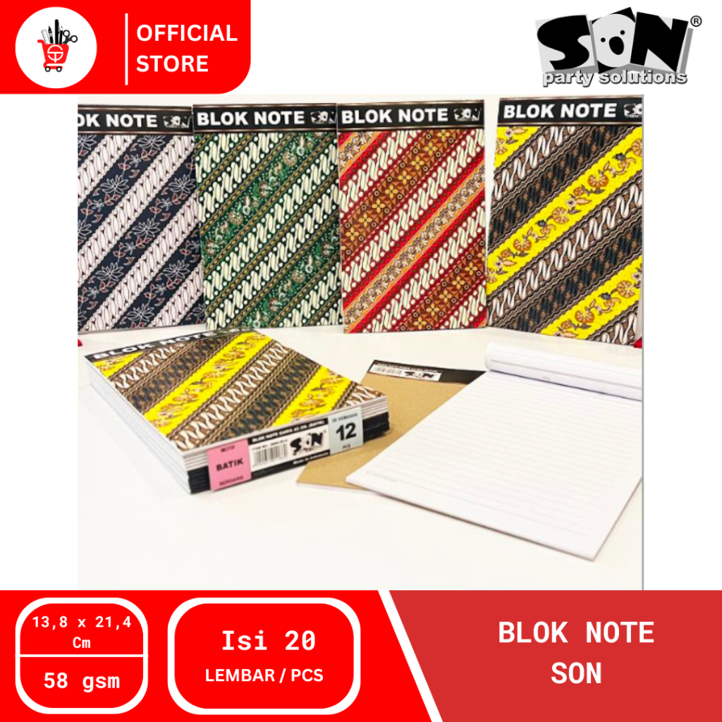 

Writing pad | Note Pad | Blok Note Son 20 Lembar (1 PCS)