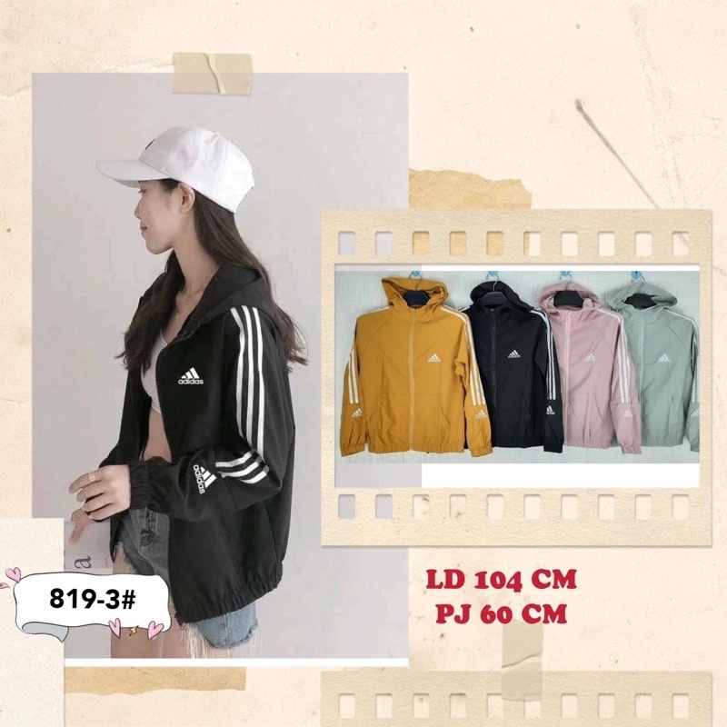 819.3 Jaket GAUEL IMPORT Parasut nike list tangan jaket olahraga jogging wanita jaket lari sport sau