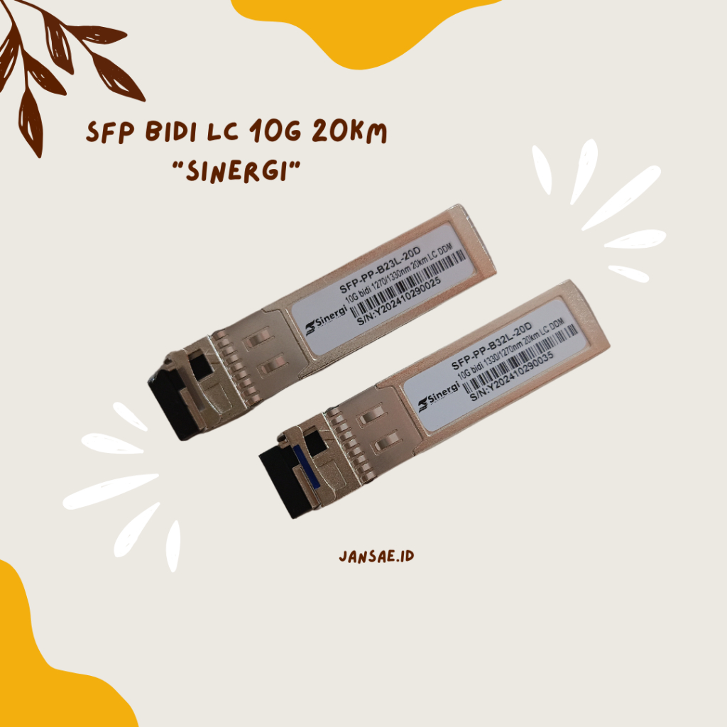 SFP Bidi 10G 20Km LC Sinergi