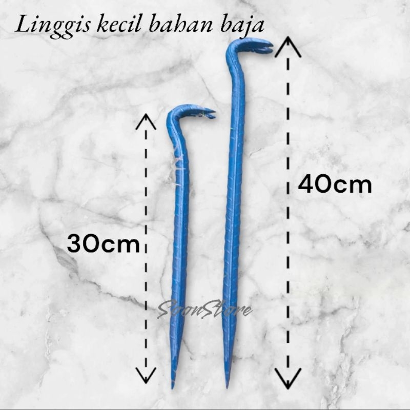 (2pcs) Linggis 30cm Baja ulir+ Linggis 40cm baja ulir / Linggis Pencabut Paku