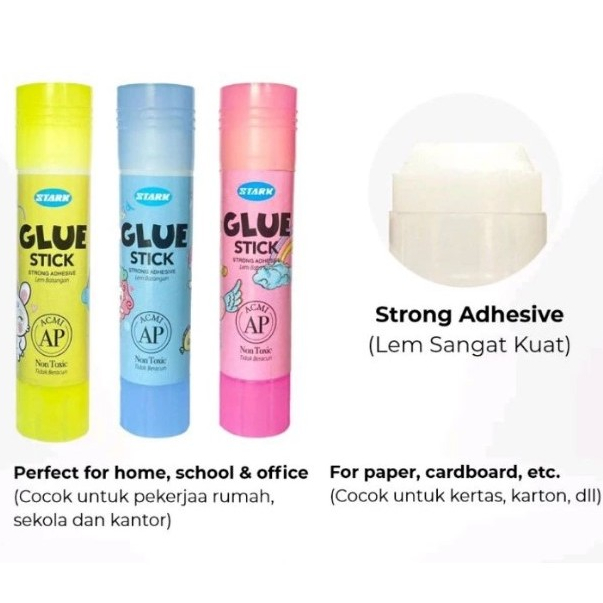 

Lem Stik Batang Putar Lem Perekat Kertas Padat Glue Stick Sekolah Kantor Motif Random Lucu