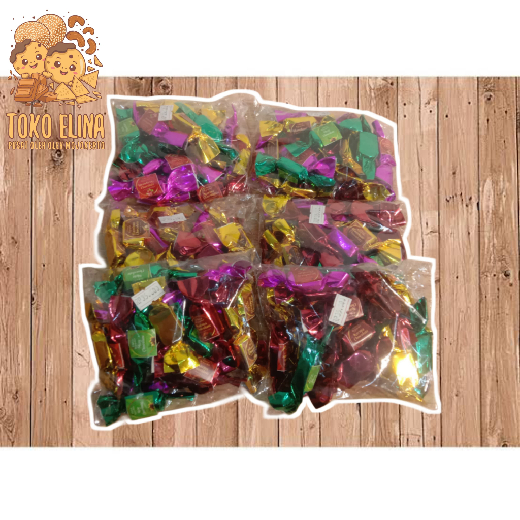

Mix Cokelat Plastik, Toko Elina Oleh-oleh Khas Mojokerto, Cokelat Majapahit