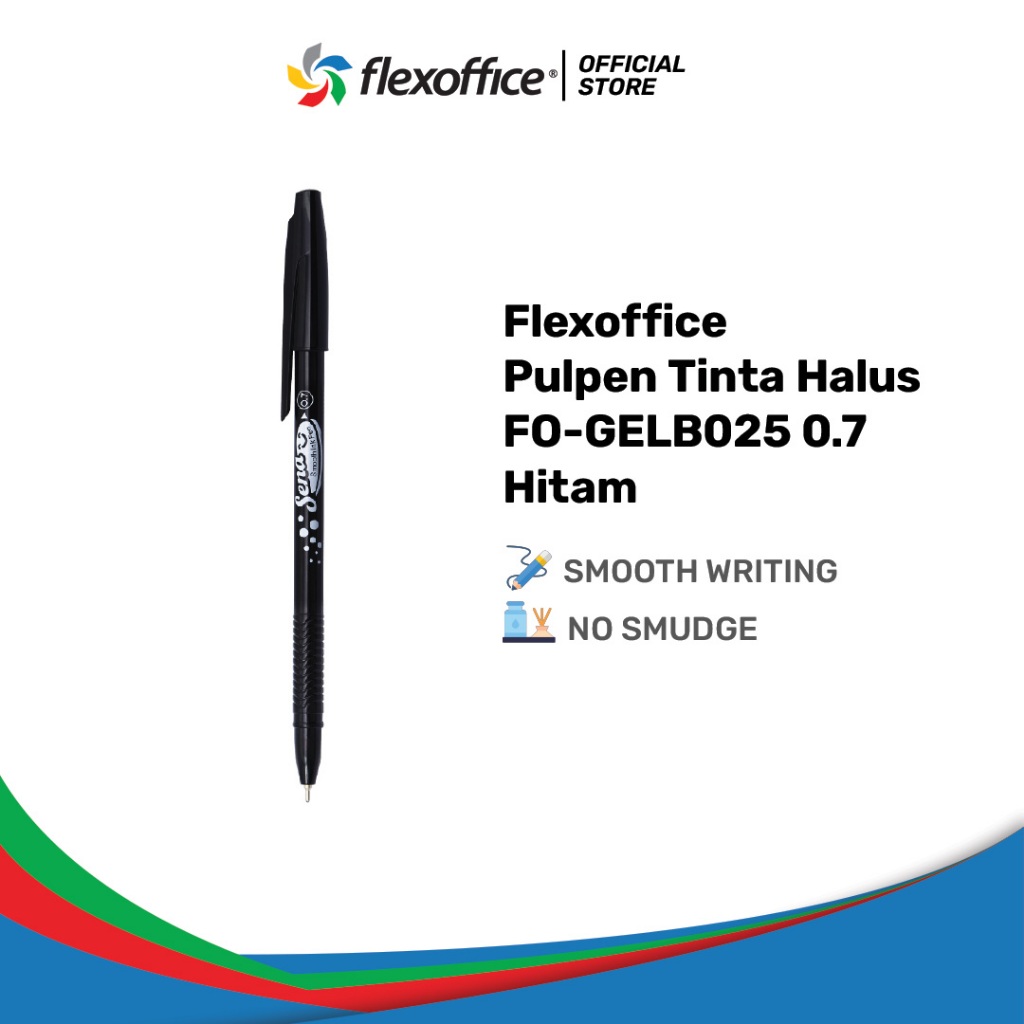 

FlexOffice Pulpen Tinta Halus FO-GELB025 0,7 Hitam 12 Pcs/Box