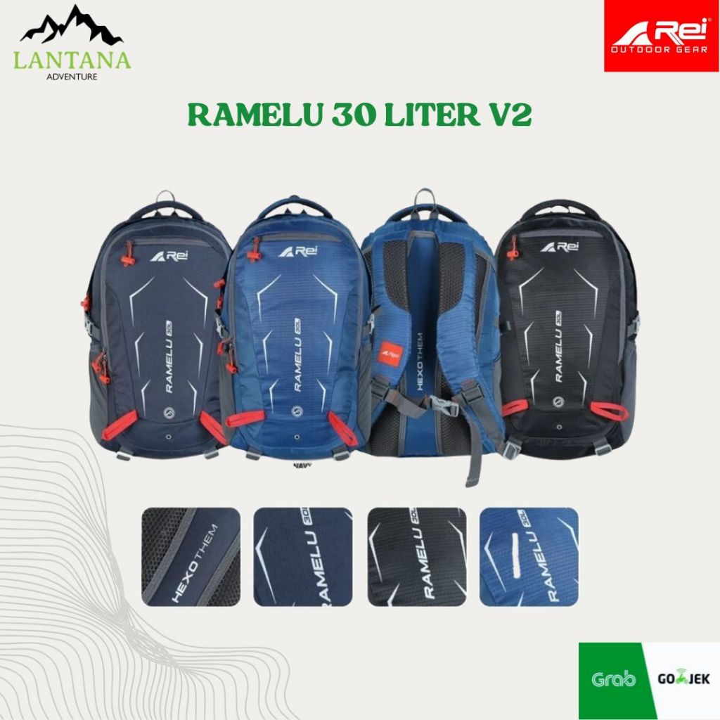 Tas Ramelu 30 Liter V2 Daypack Arei Outdoorgear - Tas Ransel Ramelu 30 Liter V2 Liter Arei Outdoorge