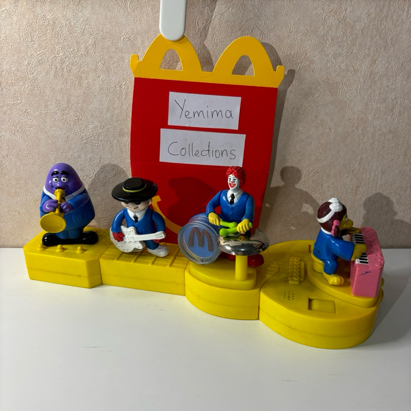 McDoodle Band (2001) 4 Pcs Complete Set McDonald's Happy Meal Toys Vintage