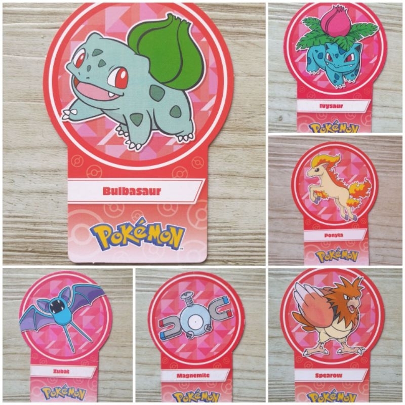 Kartu Pokemon Choki Choki [LENGKAP] / Pembatas Buku Pokemon Pikachu