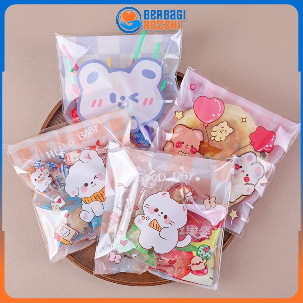 

Pembungkus Coockies 10x10cm 7x7cm Bunny Isi 100pcs / Plastik Bungkus Permen Souvenir / Goddie Bag Plastik Hampers Karakter BR C1086