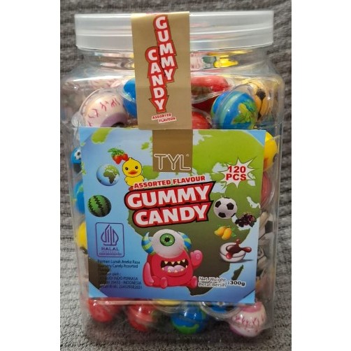 

TYL Permen Lunak Gummy Candy Toples Aneka Rasa isi 120 biji