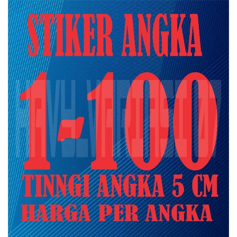 

stiker custom ANGKA tinggi 5cm
