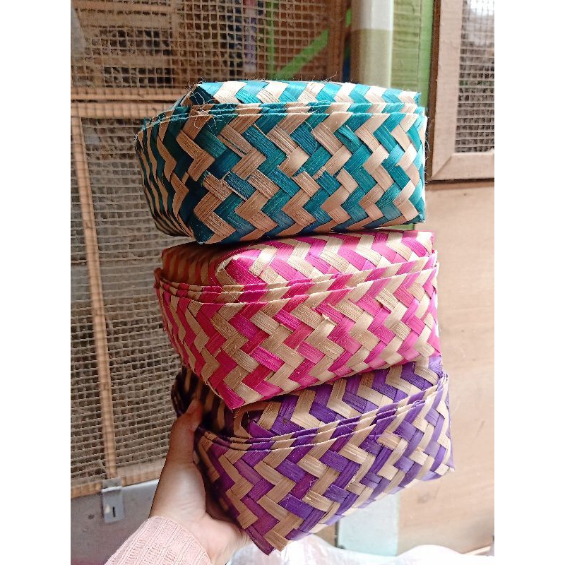 BESEK BAMBU WARNA 18X18 BESEK HIAS BESEK BERKAT BESEK WARNA BESEK SNACK BAKUL BAMBU