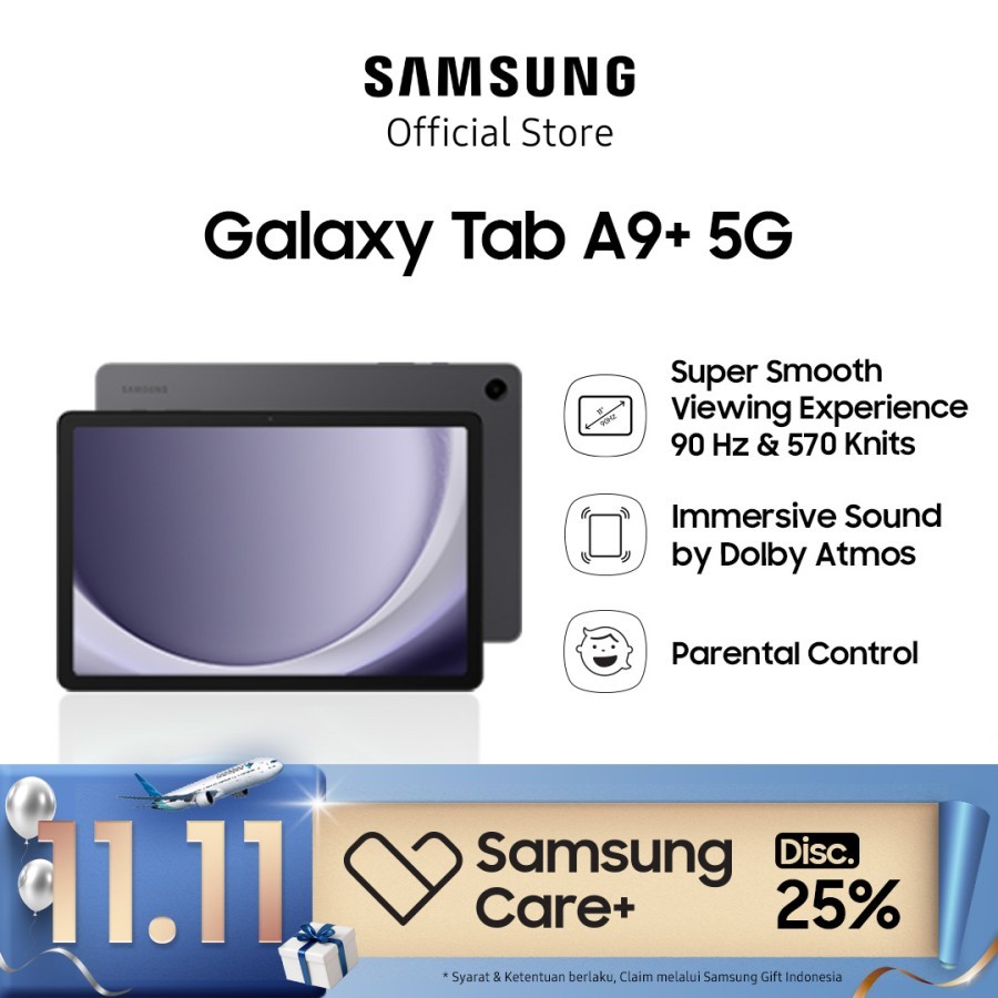 Samsung Galaxy Tab A9+ 5G 8GB/128GB Ram 8GB Internal 128GB Garansi Resmi