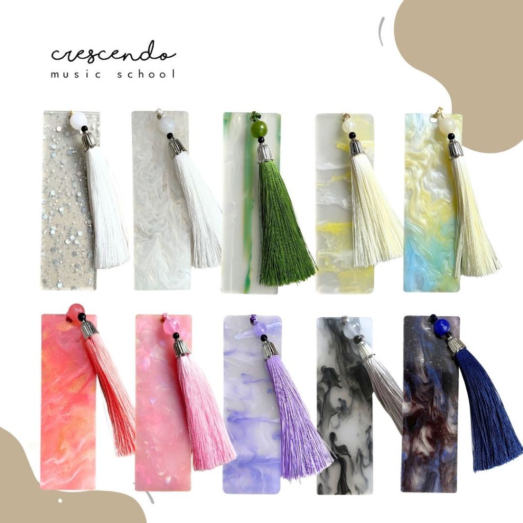 CRESCENDO Papan Kuku Guzheng Panjang Marble Shell Transparan Bening - Guzheng Nail Board - Aksesoris