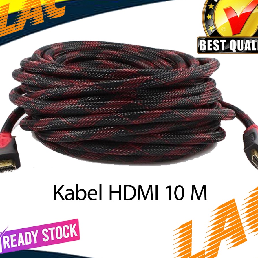 Eksklusif KABEL HDMI 1M  KABEL HDMI 1M JARING  KABEL HDMI HH QUALITY