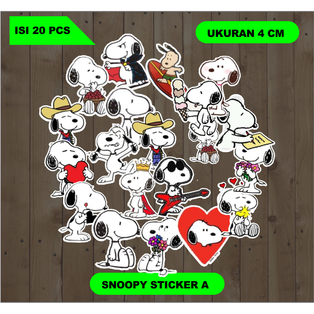 

STICKER STIKER SNOOPY 20 PCS ANTI AIR
