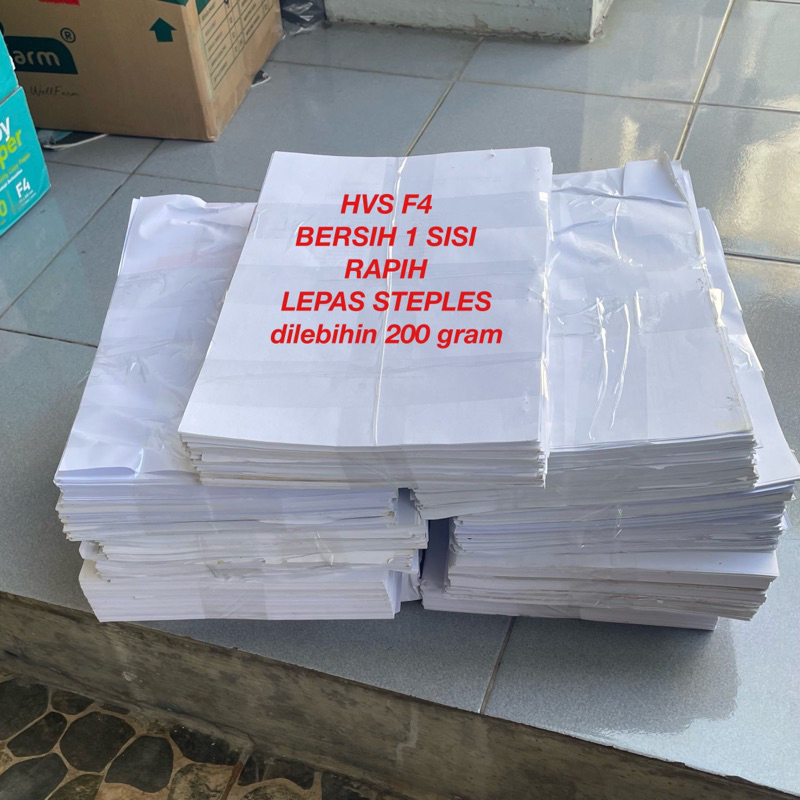 

Kertas HVS F4 Bekas dokumen kantor Bersih polos 1 sisi rapih lepas steples