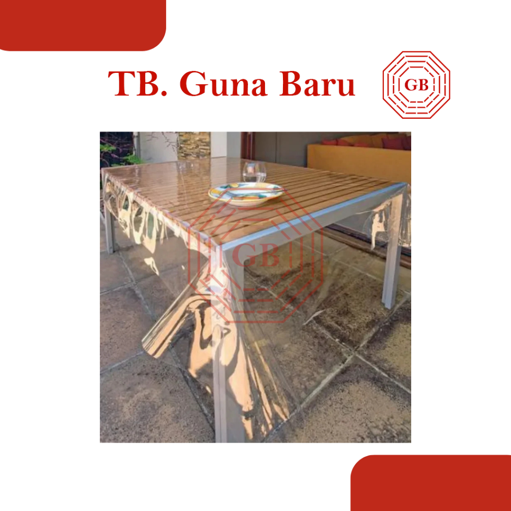 Mika / Taplak Meja Taplak Meja Makan Plastik/Plastik Mika Bening Ukuran TEBAL +