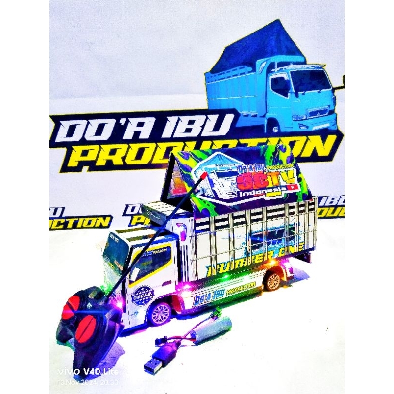 MINIATUR TRUK OLENG REMOT RC MODEL DUM DAM BATRI BISA DI CAS