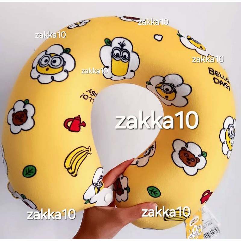 Miniso Minions Neck Pillow Miniso / Bantal Leher Minions + lapis KARTON & BUBBLE