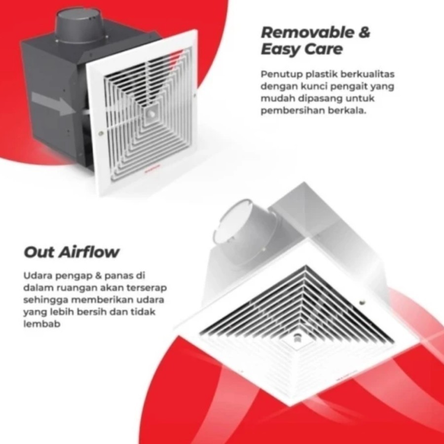 MASPION : MV-16EX CEILING EXHAUST FAN 6 INCH MV 16 EX EXHAUST PLAFON DENGAN CORONG