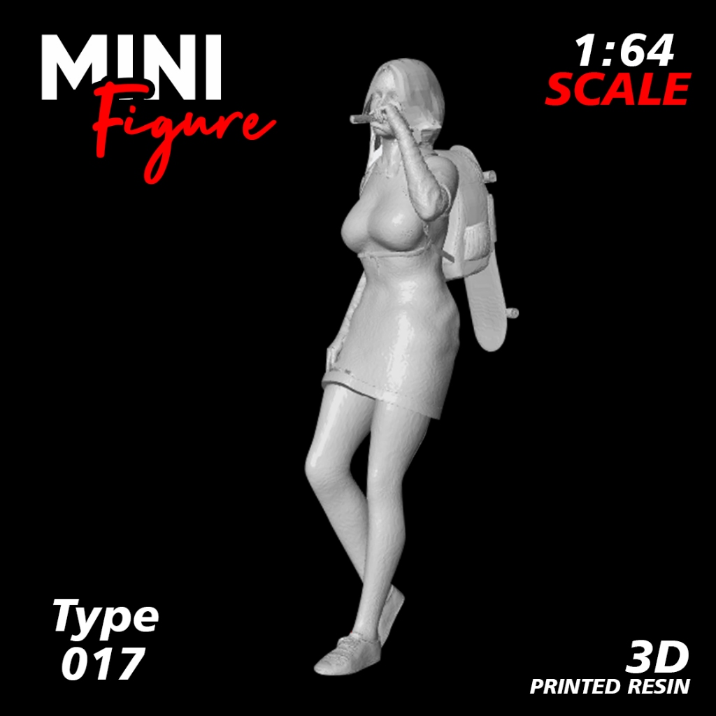 Mini Figure Diorama skala 1/64 / Figure Diecast / Miniatur Diorama / Figure 017 UNPAINTED