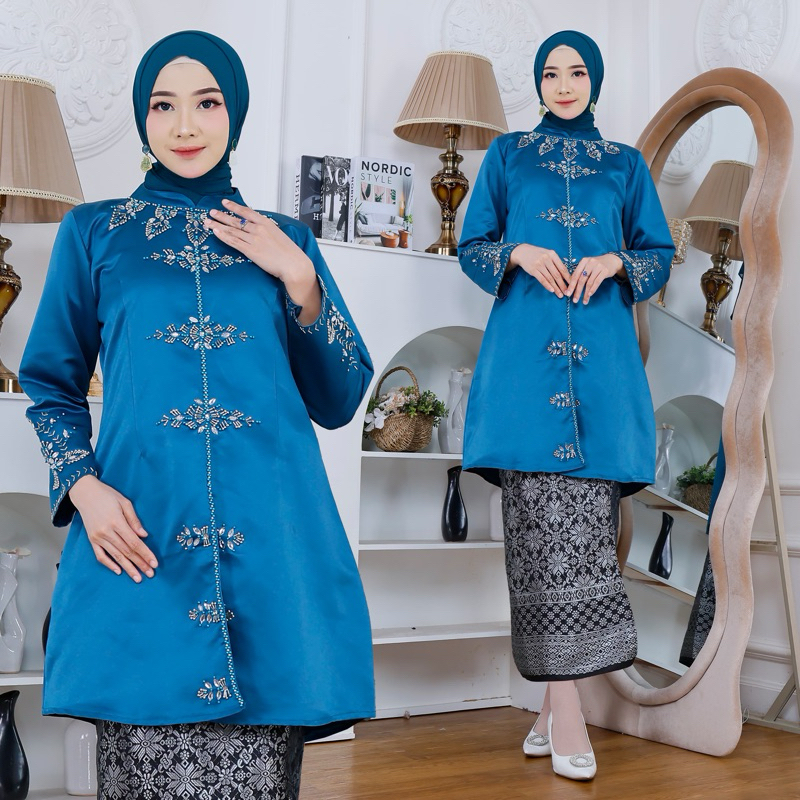 Setelan Baju Kurung Melayu Nurkhaliza - Baju Kurung Melayu Modern - Baju Kurung Melayu Tradisional -