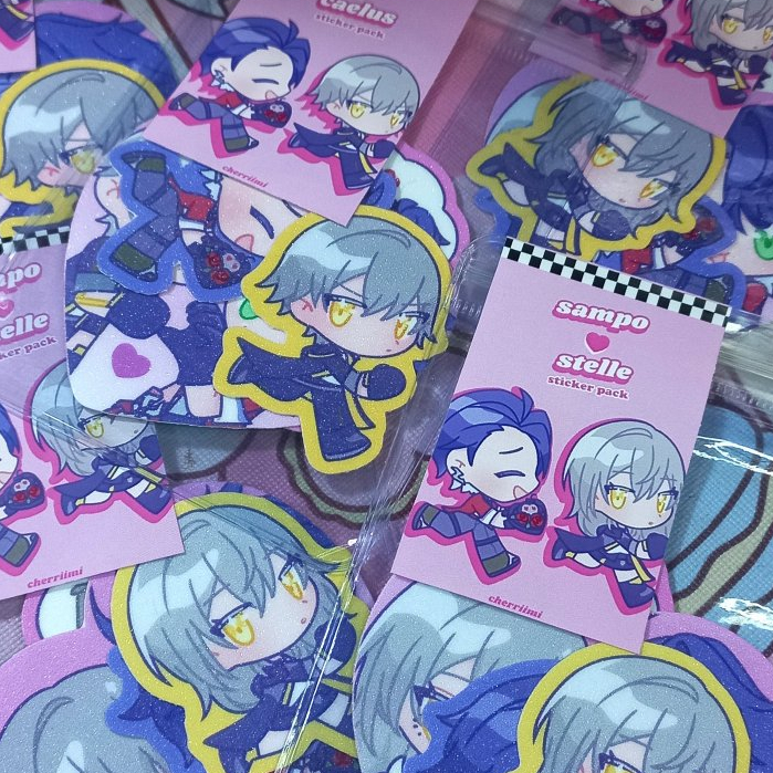 [ HONKAI STAR RAIL ] cherriimi - I Luv Trash Sampo x Trailblazer ( Stelle & Caelus ) Sticker Set