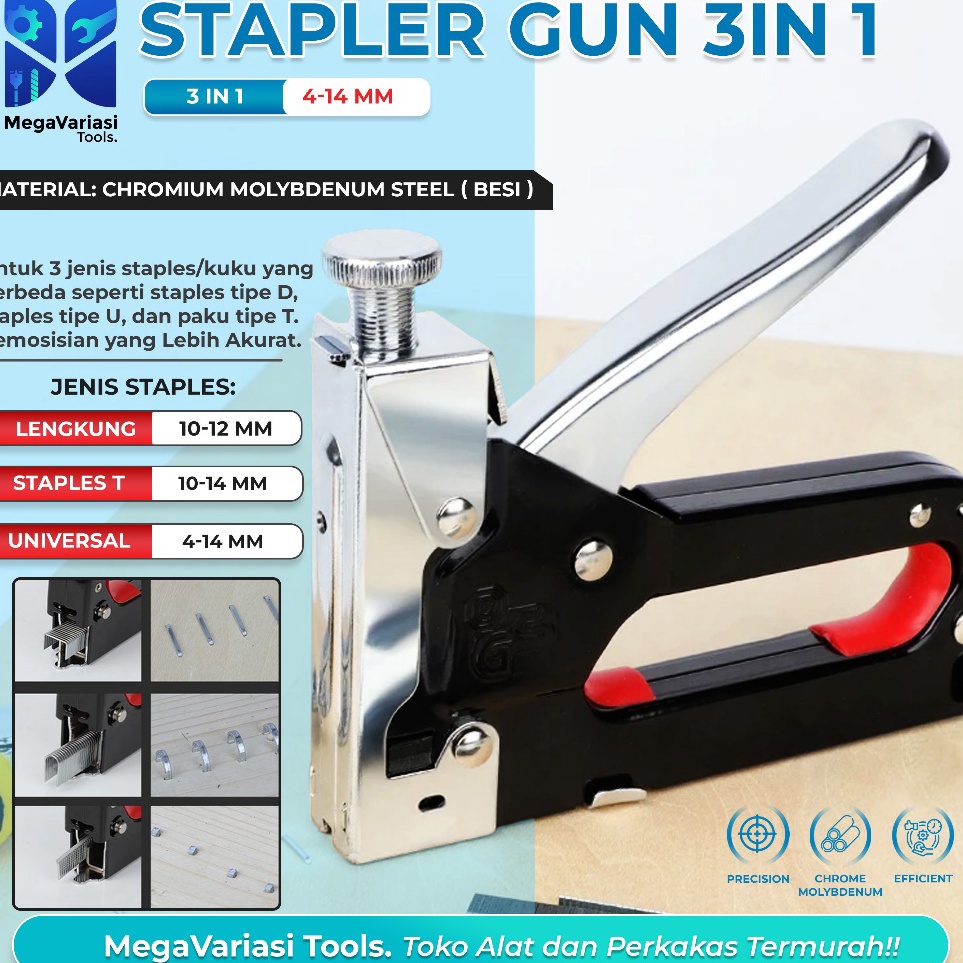 

Diskon Terviral Staple Gun Staples Bisa 3 Jenis Staples 414mm Alat Stapler Tembak Guntacker Jepretan Jok Kulit Motor Murah High Quality 3 in 1 Staples 414mm 48MM