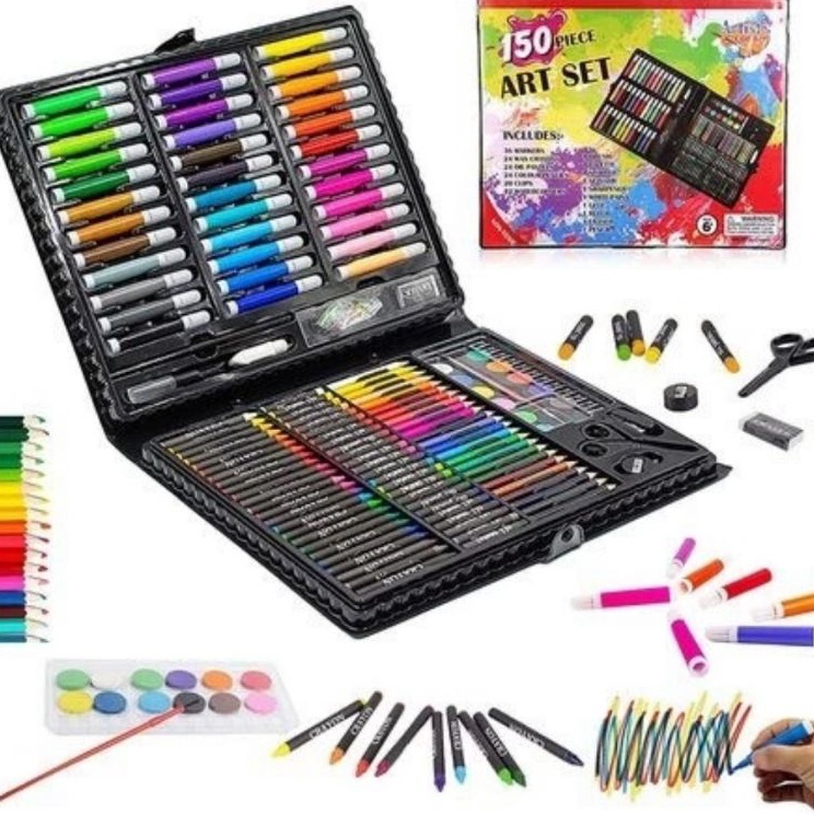 

Spesial Update Paket Alat Menggambar Lukis Mewarnai crayon spidol cat air pensil warna set gunting penggaris 86pcs 68pcs 15pcs 28pcs pink perempuan biru laki