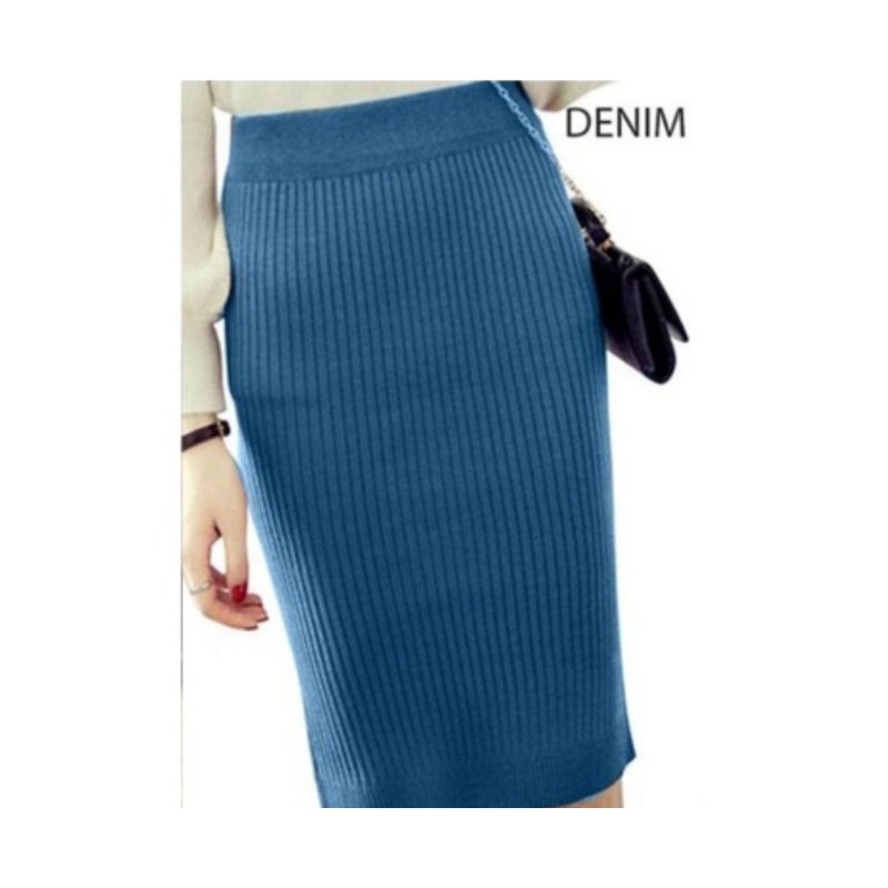 rok rajut span rajut panjang 3/4 rok rajut pendek rok rajut wanita panjang SElutut